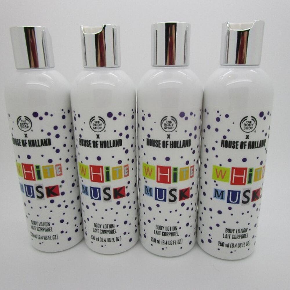 The Body Shop WHITE MUSK Body Lotion House of Holland 8.4 oz - Lot of 4
